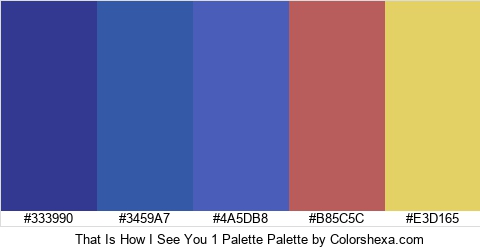 That Is How I See You 1 Palette Colors Logo