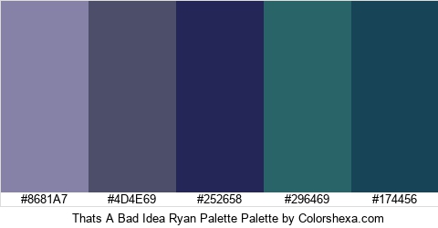 Thats A Bad Idea Ryan Palette Colors Logo