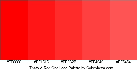 Thats A Red One Logo Colors Logo