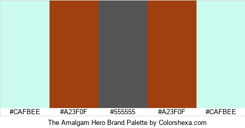 The Amalgam Hero Brand Colors Logo