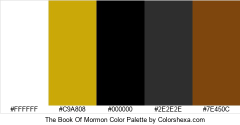 The Book Of Mormon Color Colors Logo