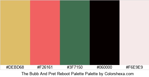 The Bubb And Pret Reboot Palette Colors Logo