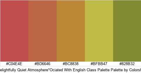 The Delightfully Quiet Atmosphere*Ociated With English Class Palette Colors Logo