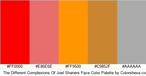 The Different Complexions Of Joel Shaners Face Color Colors Logo