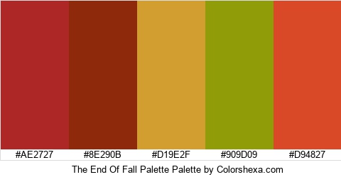 The End Of Fall Palette Colors Logo