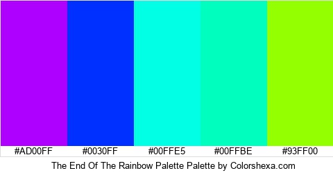 The End Of The Rainbow Palette Colors Logo