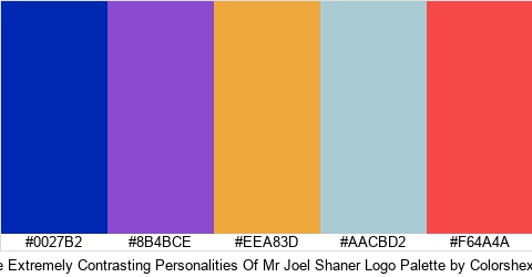 The Extremely Contrasting Personalities Of Mr Joel Shaner Logo Colors Logo