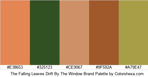 The Falling Leaves Drift By The Window Brand Colors Logo