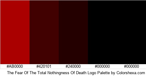 The Fear Of The Total Nothingness Of Death Logo Colors Logo