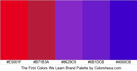 The First Colors We Learn Brand Colors Logo
