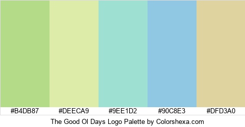 The Good Ol Days Logo Colors Logo