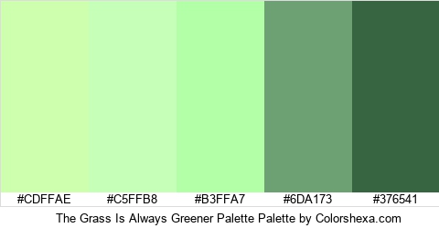 The Grass Is Always Greener Palette Colors Logo