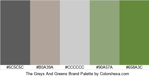 The Greys And Greens Brand Colors Logo