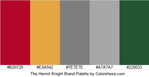 The Hermit Knight Brand Colors Logo