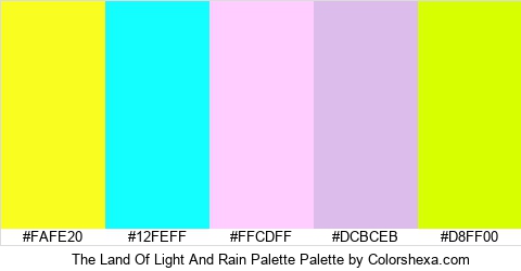 The Land Of Light And Rain Palette Colors Logo