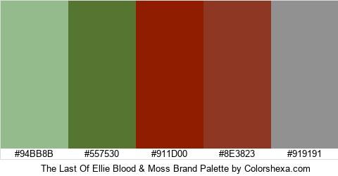 The Last Of Ellie Blood & Moss Brand Colors Logo
