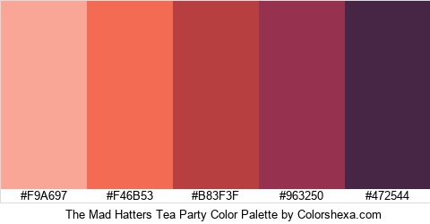 The Mad Hatters Tea Party Color Colors Logo