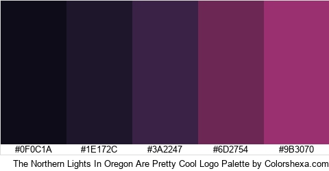 The Northern Lights In Oregon Are Pretty Cool Logo Colors Logo