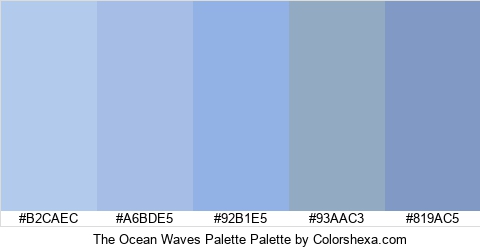 The Ocean Waves Palette Colors Logo