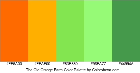 The Old Orange Farm Color Colors Logo