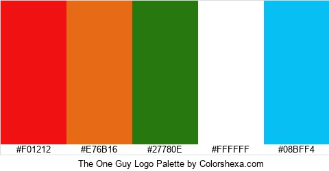 The One Guy Logo Colors Logo