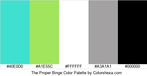 The Proper Binge Color Colors Logo