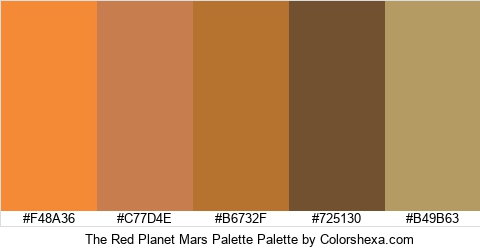 The Red Planet Mars Palette Colors Logo