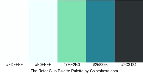 The Refer Club Palette Colors Logo