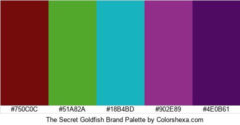 The Secret Goldfish Brand Colors Logo