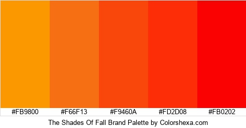 The Shades Of Fall Brand Colors Logo