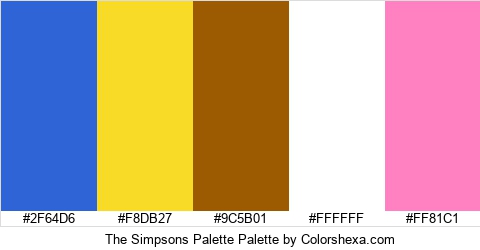 The Simpsons Palette Colors Logo