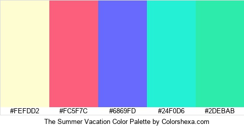 The Summer Vacation Color Colors Logo