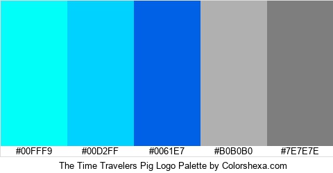 The Time Travelers Pig Logo Colors Logo