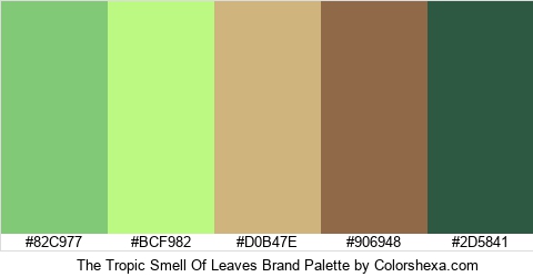 The Tropic Smell Of Leaves Brand Colors Logo