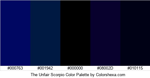 The Unfair Scorpio Color Colors Logo