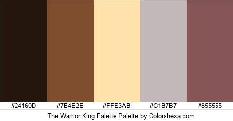 The Warrior King Palette Colors Logo