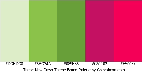 Theoc New Dawn Theme Brand Colors Logo