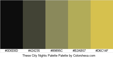 These City Nights Palette Colors Logo
