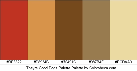 Theyre Good Dogs Palette Colors Logo