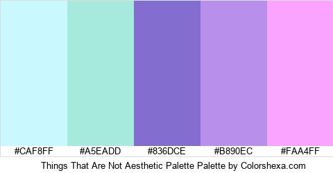 Things That Are Not Aesthetic Palette Colors Logo