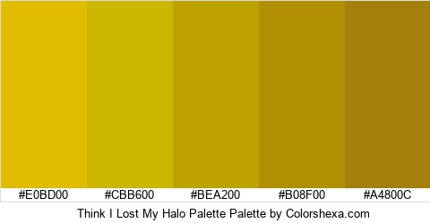 Think I Lost My Halo Palette Colors Logo