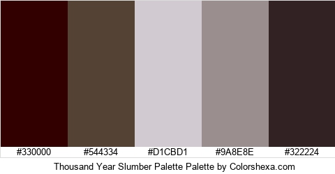 Thousand Year Slumber Palette Colors Logo