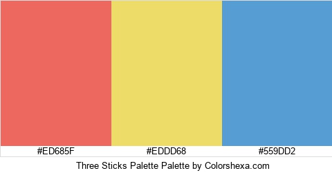Three Sticks Palette Colors Logo