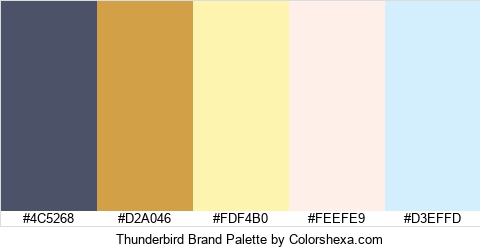 Thunderbird Brand Colors Logo