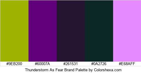 Thunderstorm As Fear Brand Colors Logo