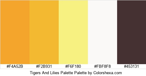 Tigers And Lilies Palette Colors Logo