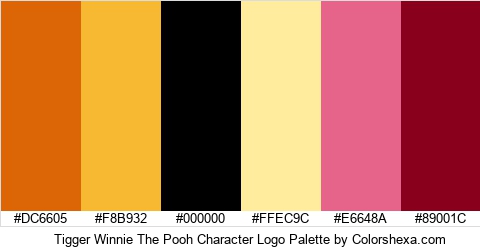 Tigger Winnie The Pooh Character Logo Colors Logo