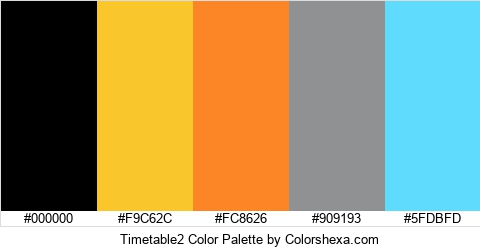 Timetable2 Color Colors Logo