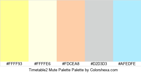 Timetable2 Mute Palette Colors Logo