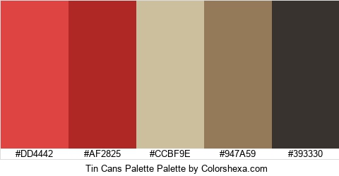 Tin Cans Palette Colors Logo